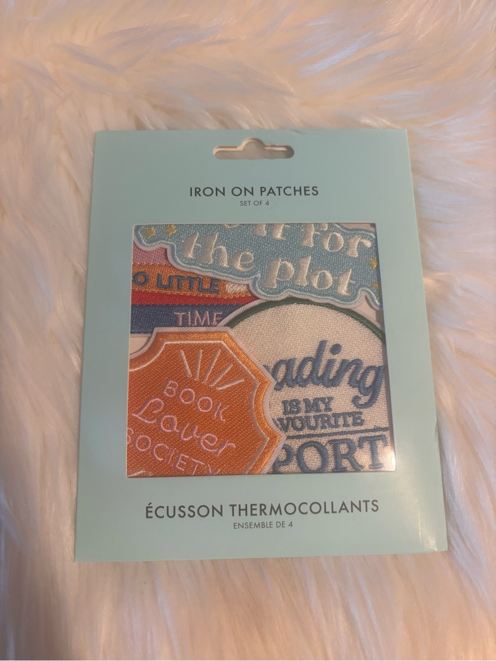 Iron On Patches - Book Lover Set - Blue, Orange, White